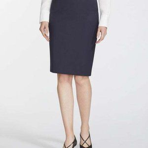 Lafayette 148 New York 6 Pencil Skirt Ink Blue